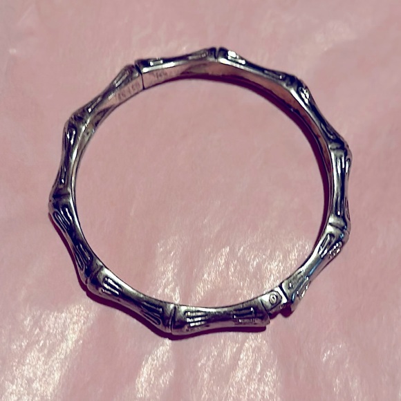 Bamboo hinged bangle bracelet